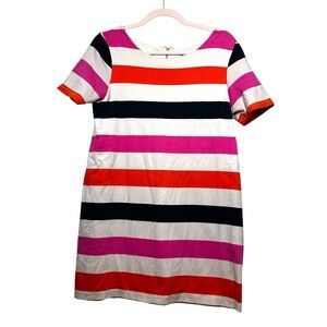 H&M Multicolor Striped Mini Shift Dress Small